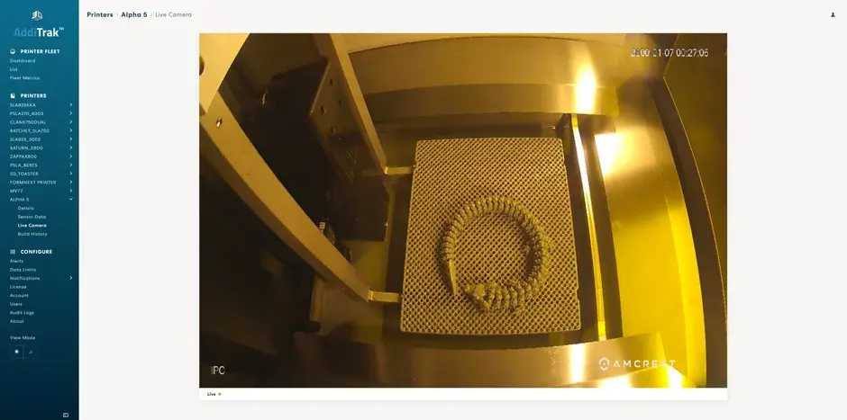 AddiTrak Live camera