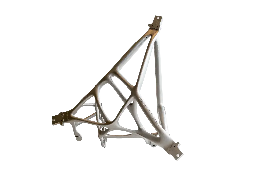 Lightweight satellite bracket 3D printed in metal