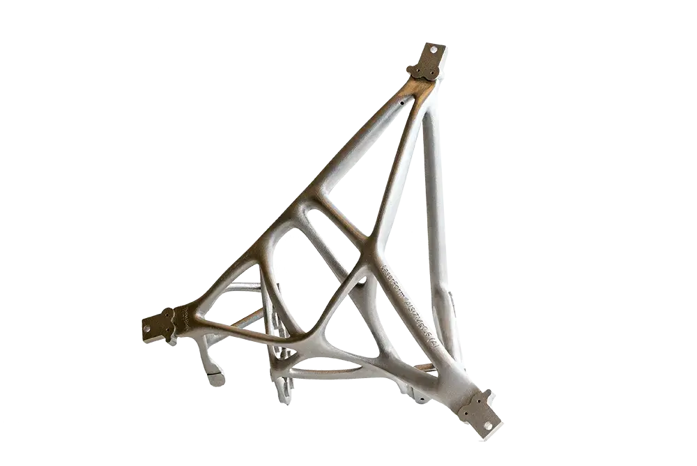 lightweight metal 3D printed bracket produced by Thales Alenia
