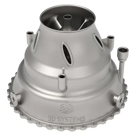 3D printed titanium engine nozzle
