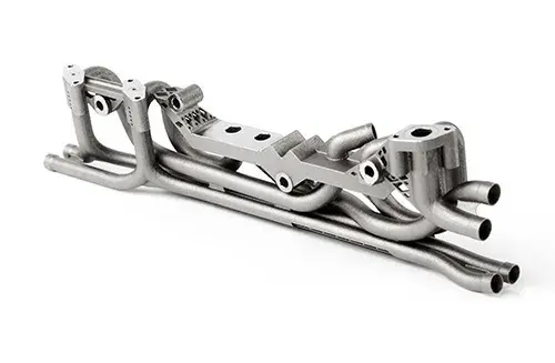 3D printed hydraulic manifold in titanium on 3D Systems' metal 3D printers
