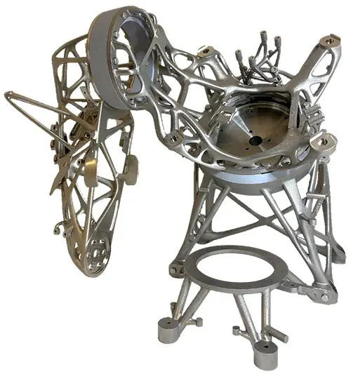 Weight-optimized brackets for satellites 3D printed in metal