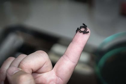 Figure 4 3D printed part on fingertip