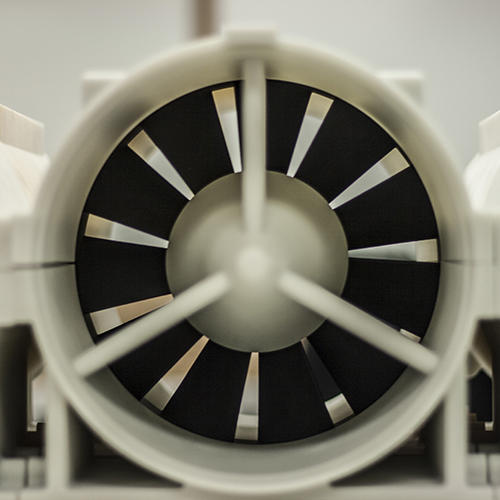 The first main prototype of the innovative micro turbine, produced by SLA 3D printing