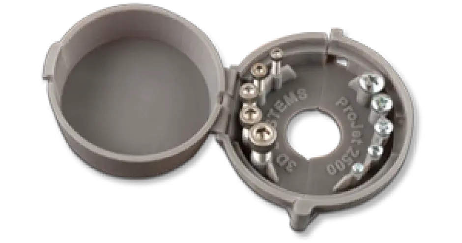 3d systems projet mjp 2500 visiJet m2r gry diag case snap-fit closure