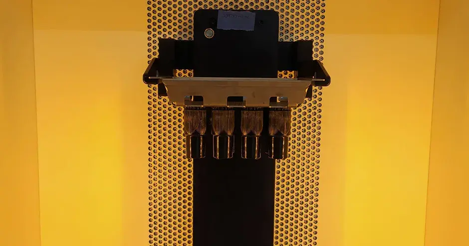 A sample parts platform just built and ready to be taken off the Figure 4 Modular system