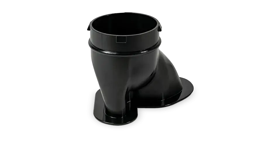 a 3D printed ducttm made from Accura AMX Rigid Black