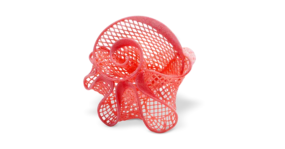 A wax ring made from VisiJet Wax Jewel Red