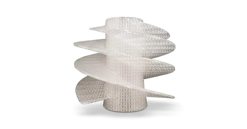 An impeller printed with Accura SbF